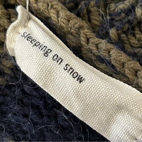 Anthropologie Sleeping On Snow Open Front Cardigan Sweater Cotton Wool Alpaca S - Picture 7 of 12